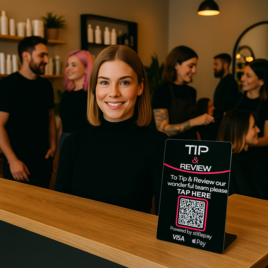 Digital tipping stand for seamless salon payments